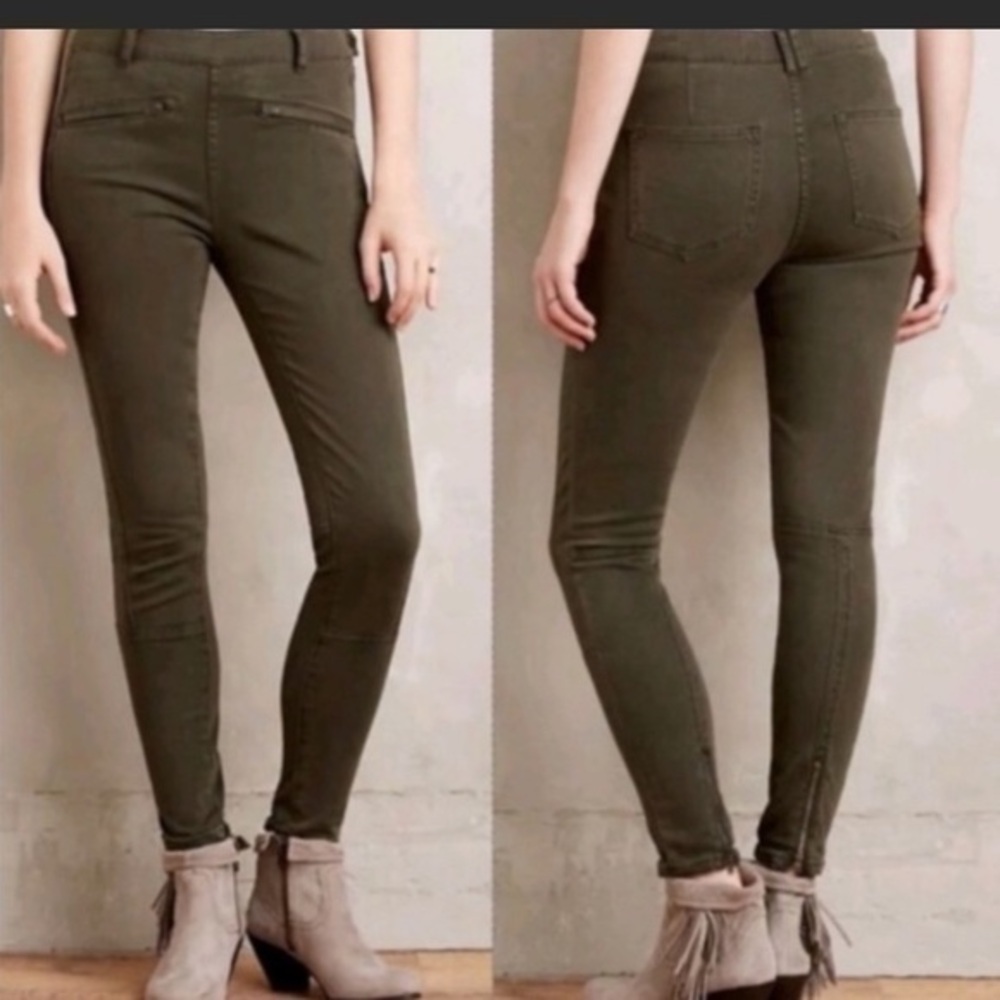Pilcro and the Letterpress green Superscript jeans